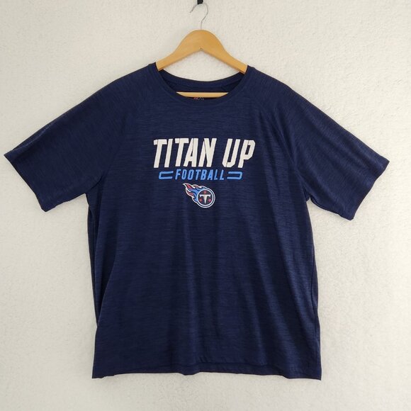 Titan Up Football T-shirt Navy Short Sleeve Adult XL - Picture 1 of 6